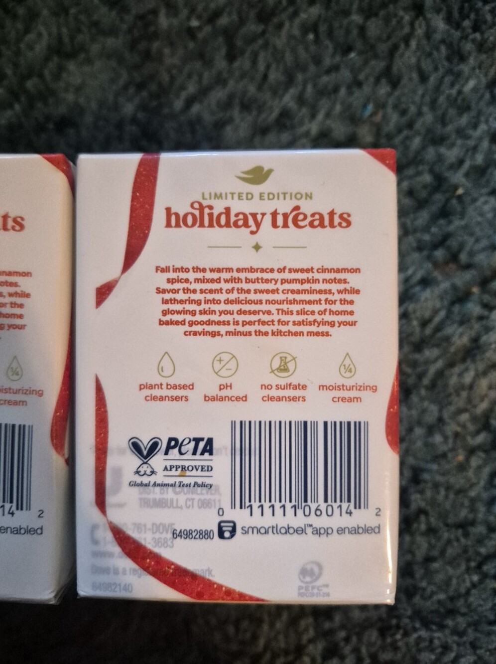 Dove Holiday Treats Cinnamon Pumpin Pie Beauty Bar 3-2x Packs Limited Edition - Picture 4 of 6